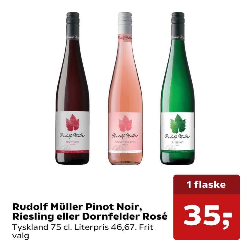 Rudolf Müller Pinot Noir, Riesling eller Dornfelder Rosé