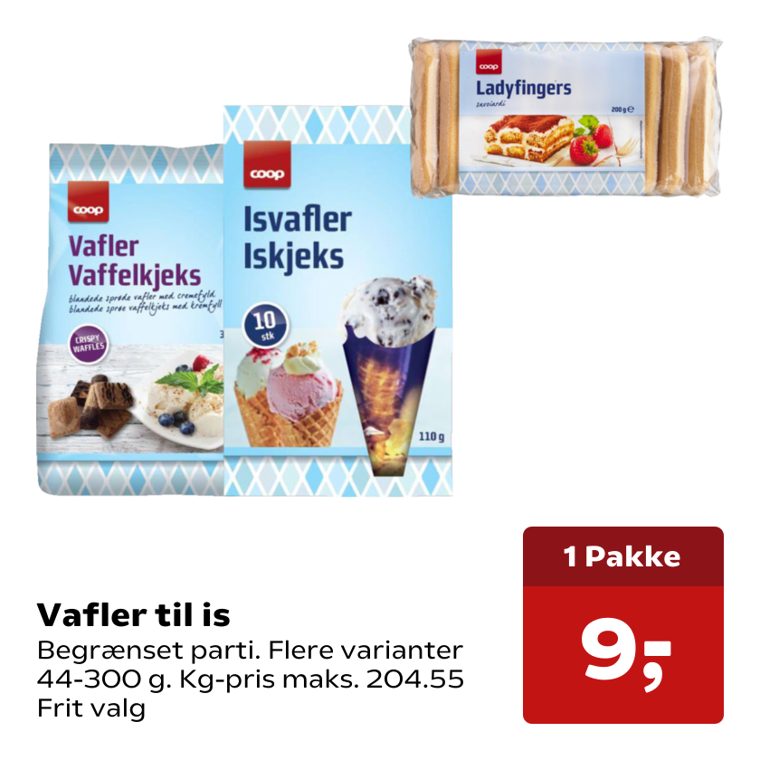 Vafler til is