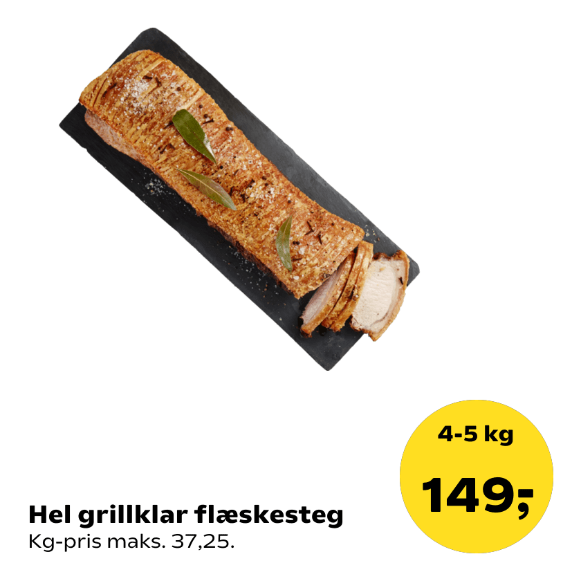Hel grillklar flæskesteg