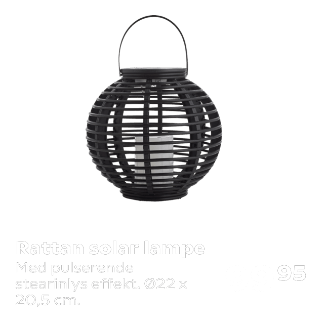 Rattan solar lampe