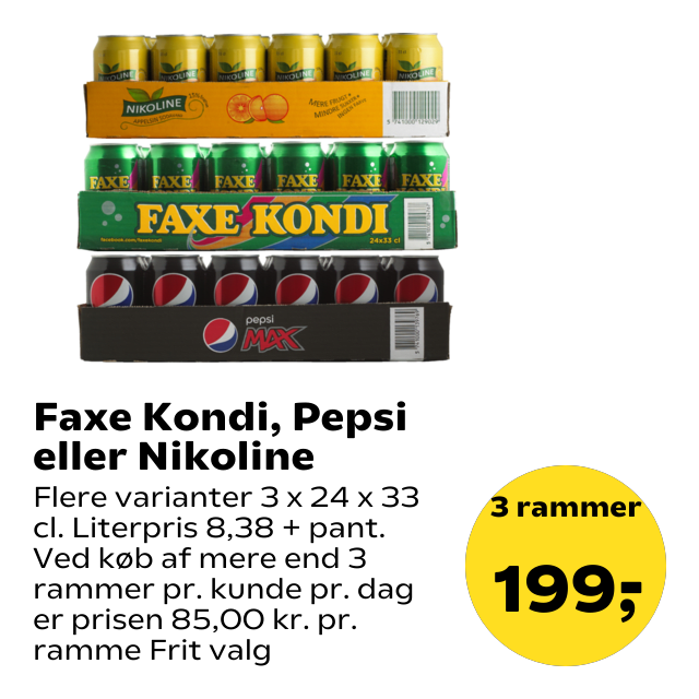Faxe Kondi, Pepsi eller Nikoline