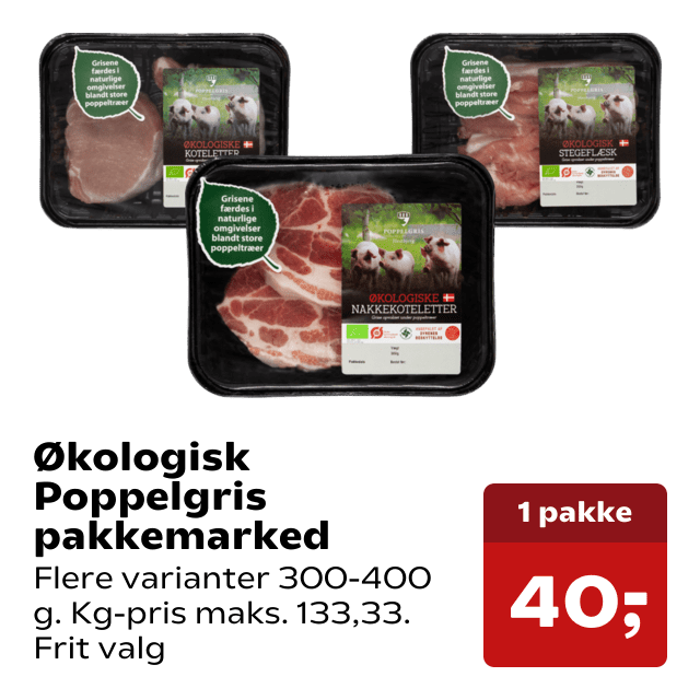 Økologisk Poppelgris pakkemarked