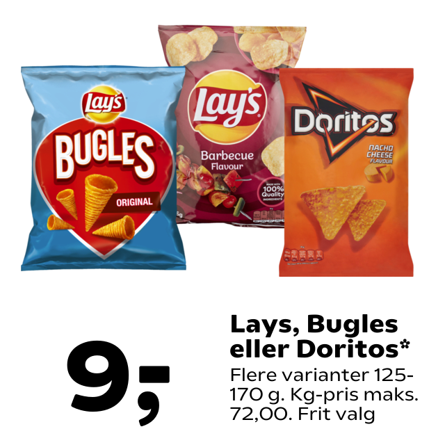Lays, Bugles eller Doritos