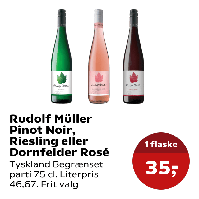 Rudolf Müller Pinot Noir, Riesling eller Dornfelder Rosé