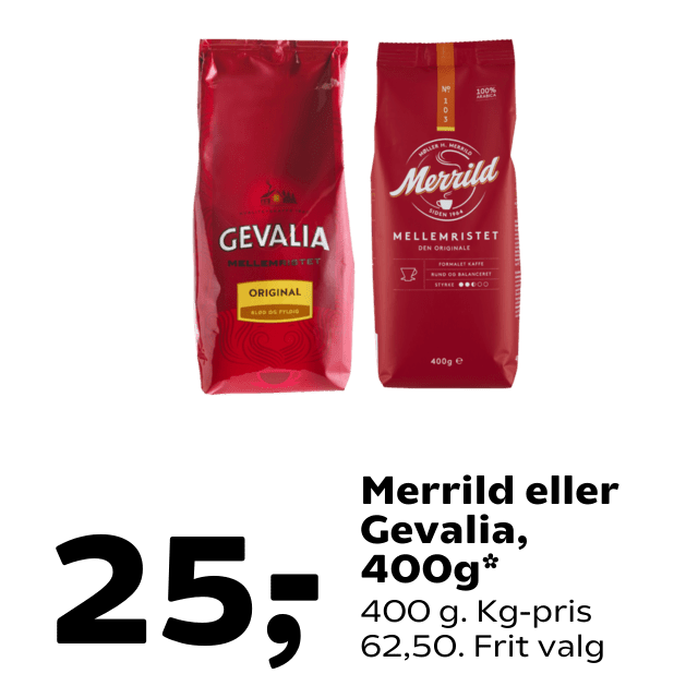 Merrild eller Gevalia, 400g