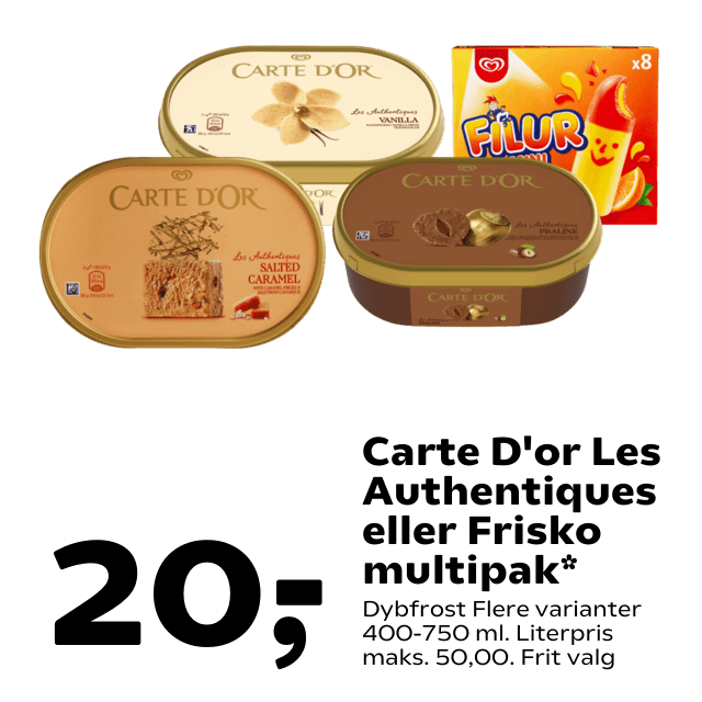 Carte D'or Les Authentiques eller Frisko multipak