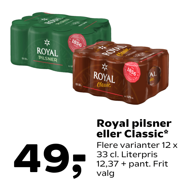 Royal pilsner eller Classic