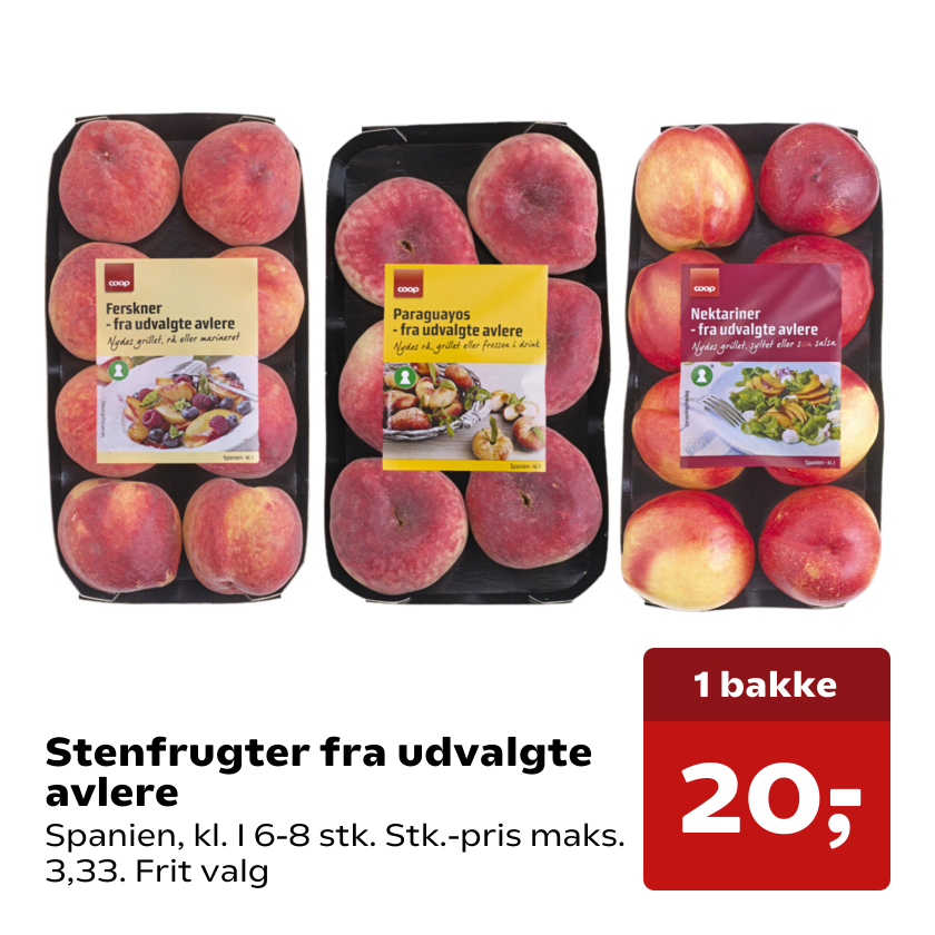 Stenfrugter fra udvalgte avlere
