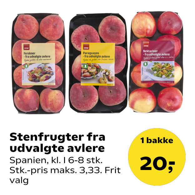 Stenfrugter fra udvalgte avlere