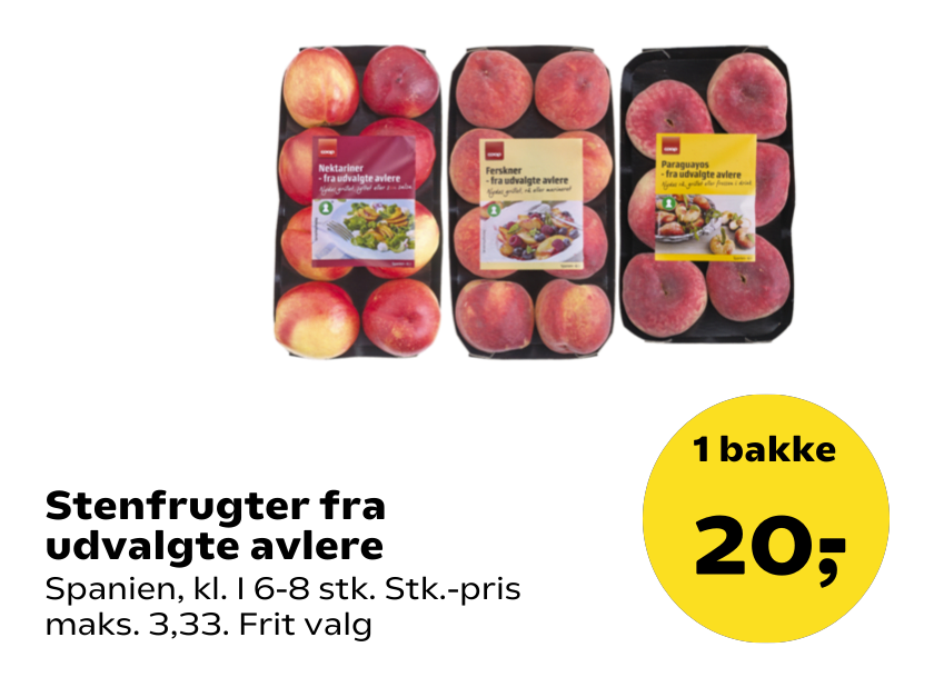 Stenfrugter fra udvalgte avlere