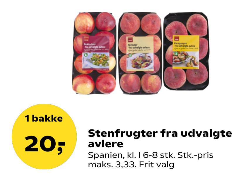 Stenfrugter fra udvalgte avlere