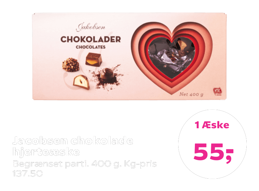 Jacobsen chokolade hjerteæske