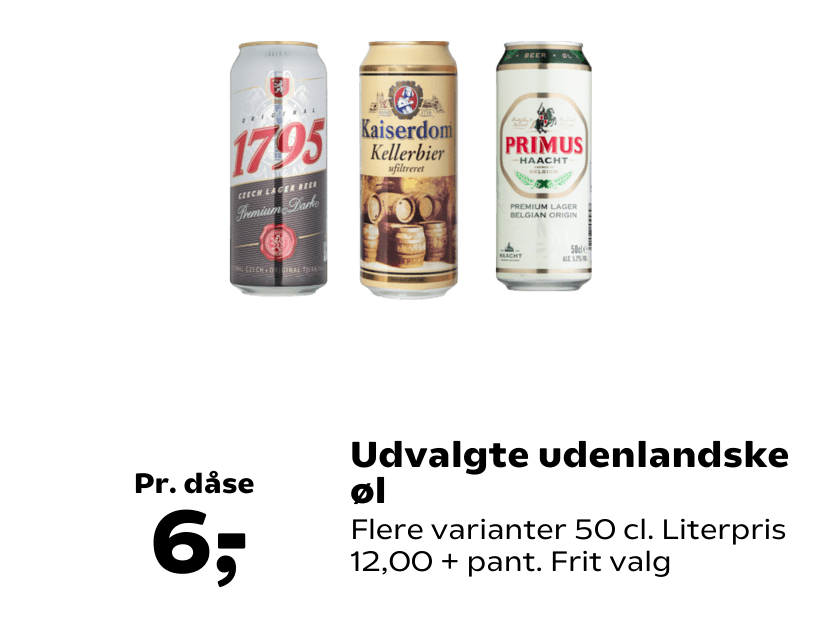 Udvalgte udenlandske øl