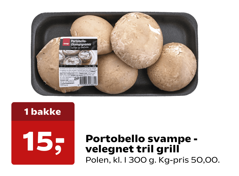 Portobello svampe - velegnet tril grill