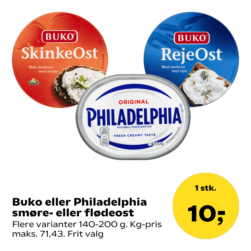 Buko eller Philadelphia smøre- eller flødeost