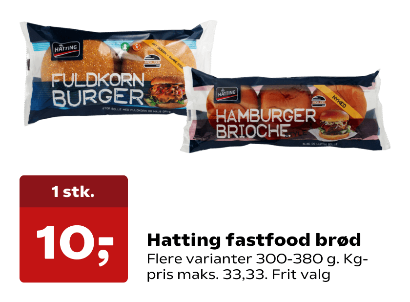 Hatting fastfood brød