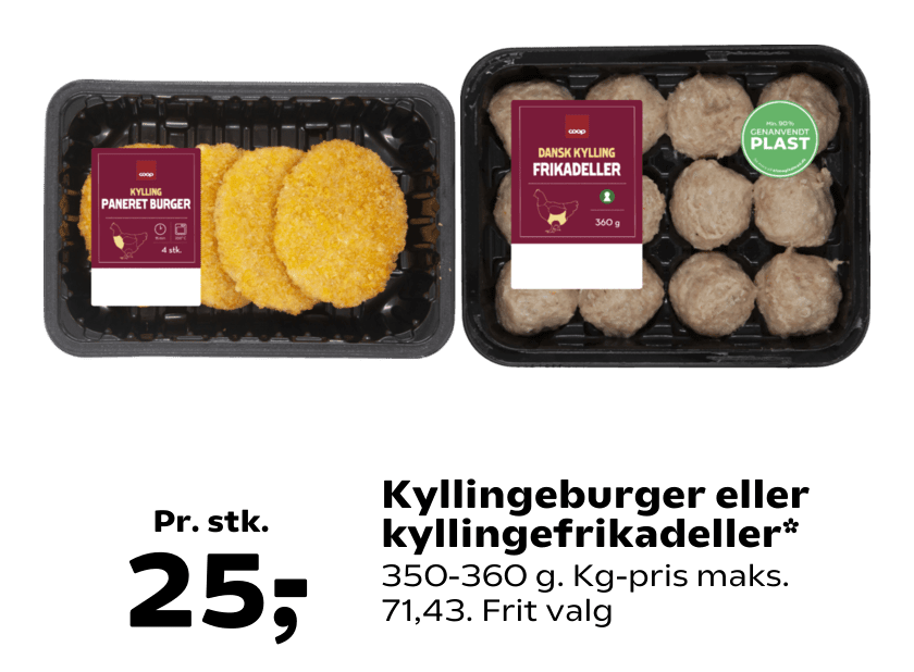 Kyllingeburger eller kyllingefrikadeller