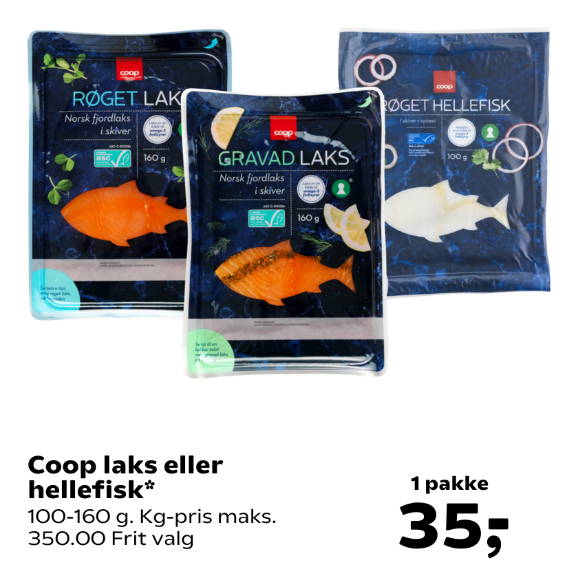 Coop laks eller hellefisk