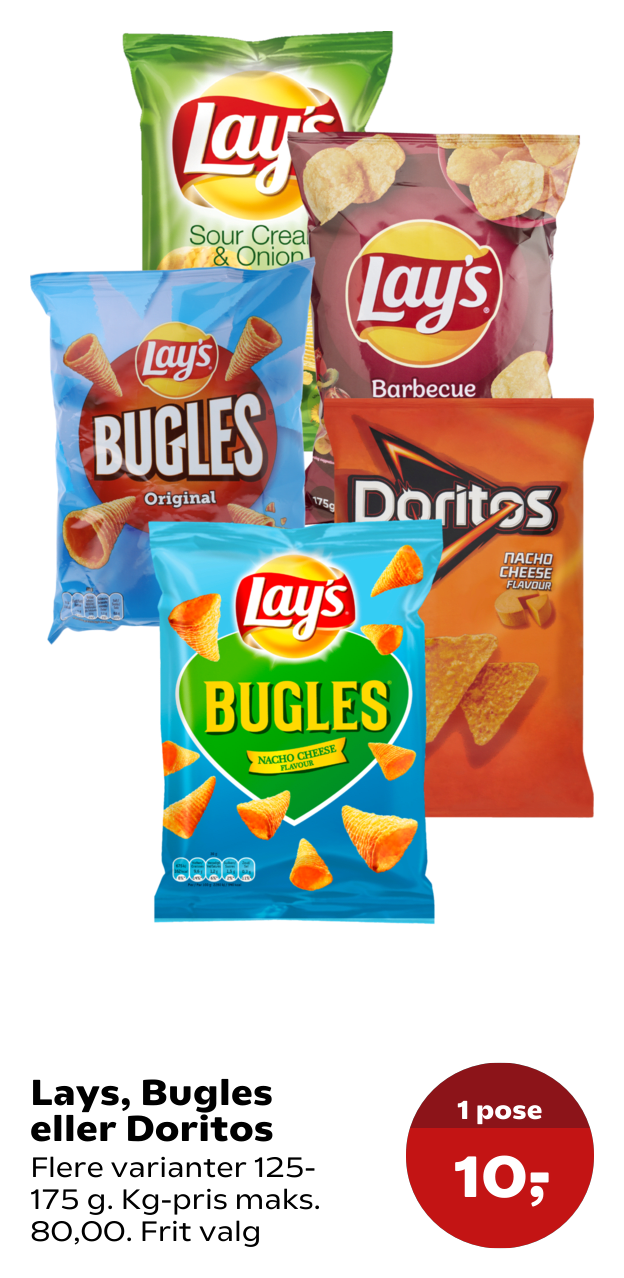 Lays, Bugles eller Doritos