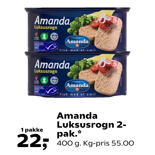 Amanda Luksusrogn 2-pak.