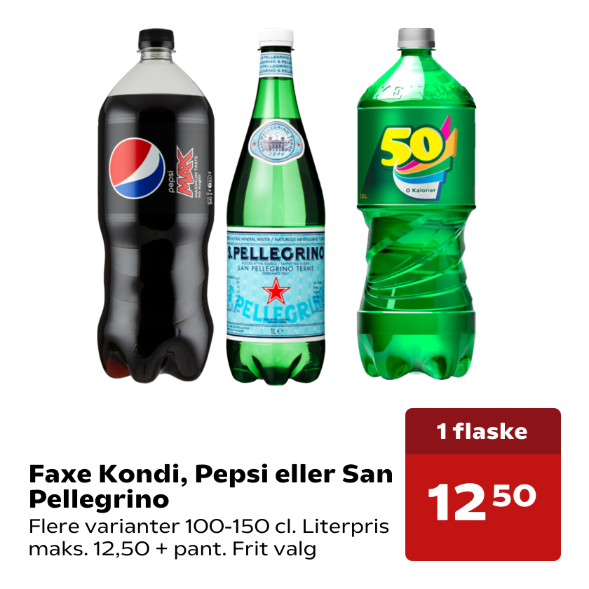 Faxe Kondi, Pepsi eller San Pellegrino