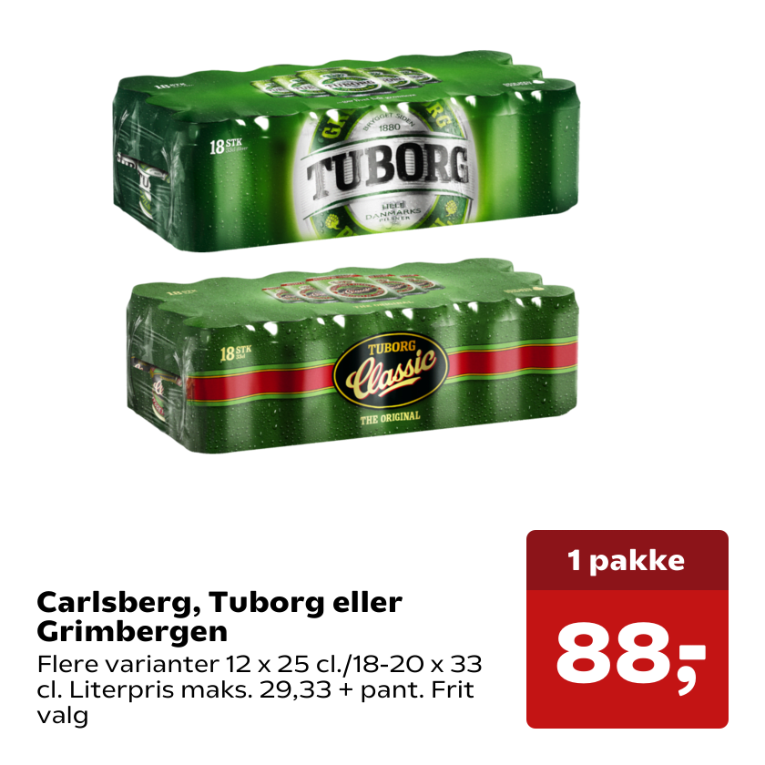 Carlsberg, Tuborg eller Grimbergen