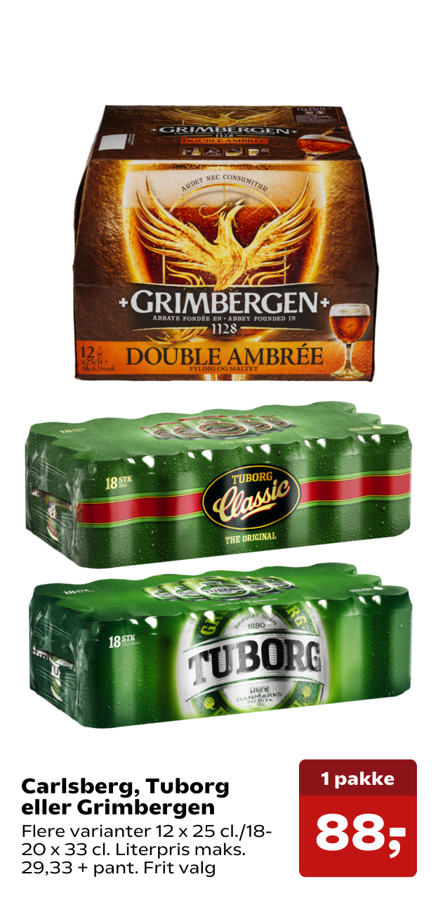 Carlsberg, Tuborg eller Grimbergen
