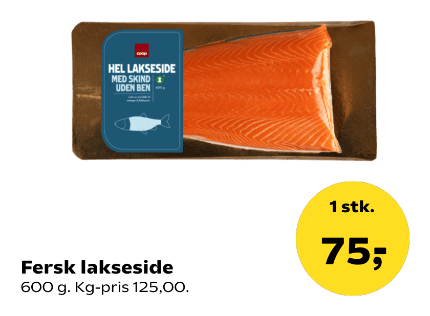 Fersk lakseside