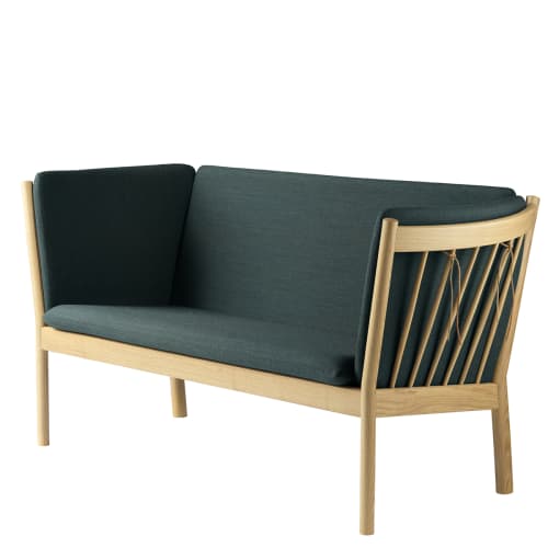 FDB Møbler, Erik Ole Jørgensen 2 pers. sofa - J148 - Eg/mørkegrøn Billede af FDB Møbler, Erik Ole Jørgensen 2 pers. sofa - J148 - Eg/mørkegrøn