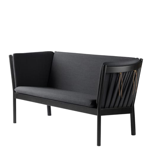 FDB Møbler, Erik Ole Jørgensen 2 pers. sofa - J148 - Sort eg/antracit grå Billede af FDB Møbler, Erik Ole Jørgensen 2 pers. sofa - J148 - Sort eg/antracit grå