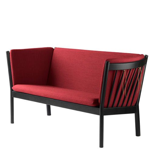 FDB Møbler, Erik Ole Jørgensen 2 pers. sofa - J148 - Sort eg/rød Billede af FDB Møbler, Erik Ole Jørgensen 2 pers. sofa - J148 - Sort eg/rød