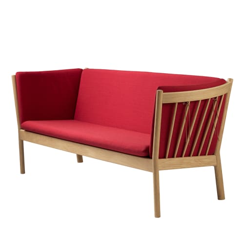 FDB Møbler, Erik Ole Jørgensen 3 pers. sofa - J149 - Eg/rød Billede af FDB Møbler, Erik Ole Jørgensen 3 pers. sofa - J149 - Eg/rød