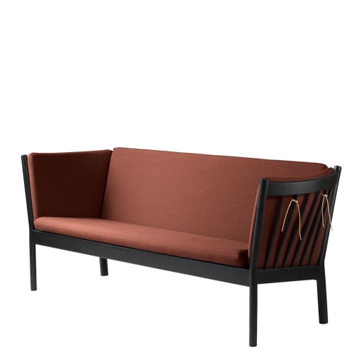FDB Møbler, Erik Ole Jørgensen 3 pers. sofa - J149 - Sort eg/brændt orange Billede af FDB Møbler, Erik Ole Jørgensen 3 pers. sofa - J149 - Sort eg/brændt orange