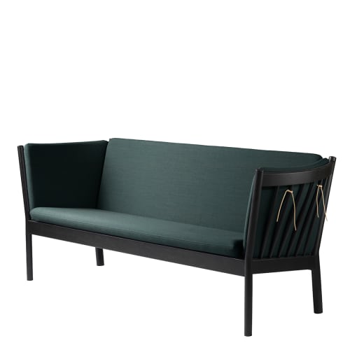 FDB Møbler, Erik Ole Jørgensen 3 pers. sofa - J149 - Sort eg/mørkegrøn Billede af FDB Møbler, Erik Ole Jørgensen 3 pers. sofa - J149 - Sort eg/mørkegrøn