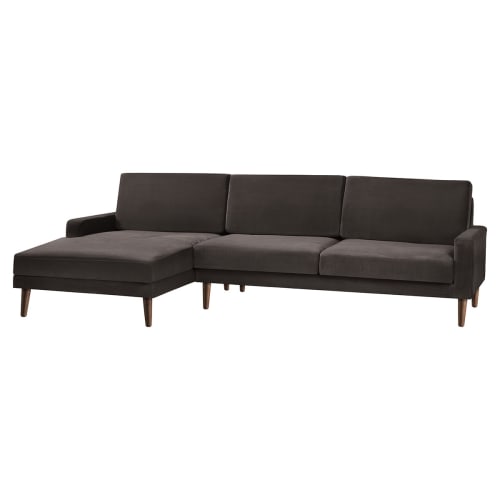 Living&more 3 pers. sofa med chaiselong - Viktoria - Brun Billede af Living&more 3 pers. sofa med chaiselong - Viktoria - Brun