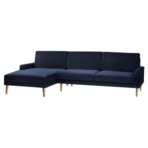 Living&more 3 pers. sofa med chaiselong - Viktoria - Mørkeblå Billede af Living&more 3 pers. sofa med chaiselong - Viktoria - Mørkeblå