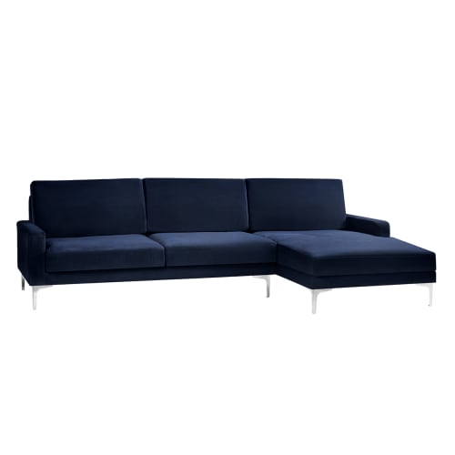 Living&more 3 pers. sofa med chaiselong - Viktoria - Mørkeblå Billede af Living&more 3 pers. sofa med chaiselong - Viktoria - Mørkeblå