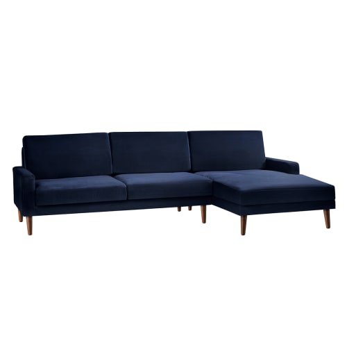 Living&more 3 pers. sofa med chaiselong - Viktoria - Mørkeblå Billede af Living&more 3 pers. sofa med chaiselong - Viktoria - Mørkeblå