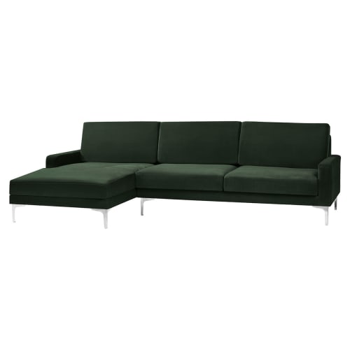 Living&more 3 pers. sofa med chaiselong - Viktoria - Mørkegrøn Billede af Living&more 3 pers. sofa med chaiselong - Viktoria - Mørkegrøn