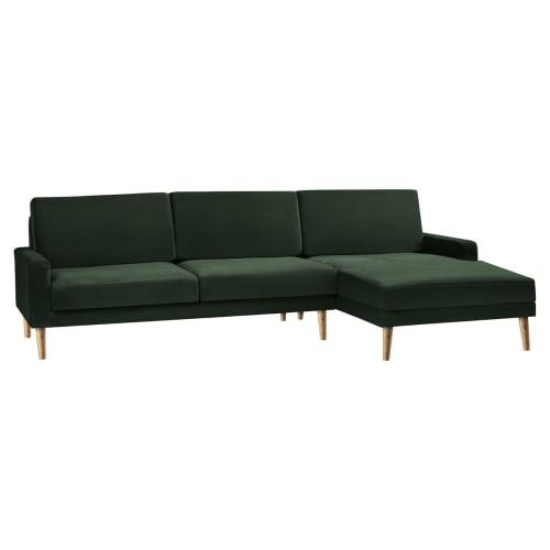 Living&more 3 pers. sofa med chaiselong - Viktoria - Mørkegrøn Billede af Living&more 3 pers. sofa med chaiselong - Viktoria - Mørkegrøn