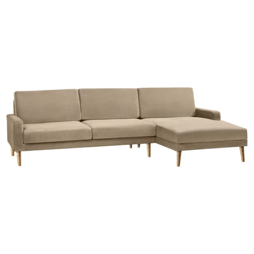 Living&more 3 pers. sofa med chaiselong - Viktoria - Sand Billede af Living&more 3 pers. sofa med chaiselong - Viktoria - Sand