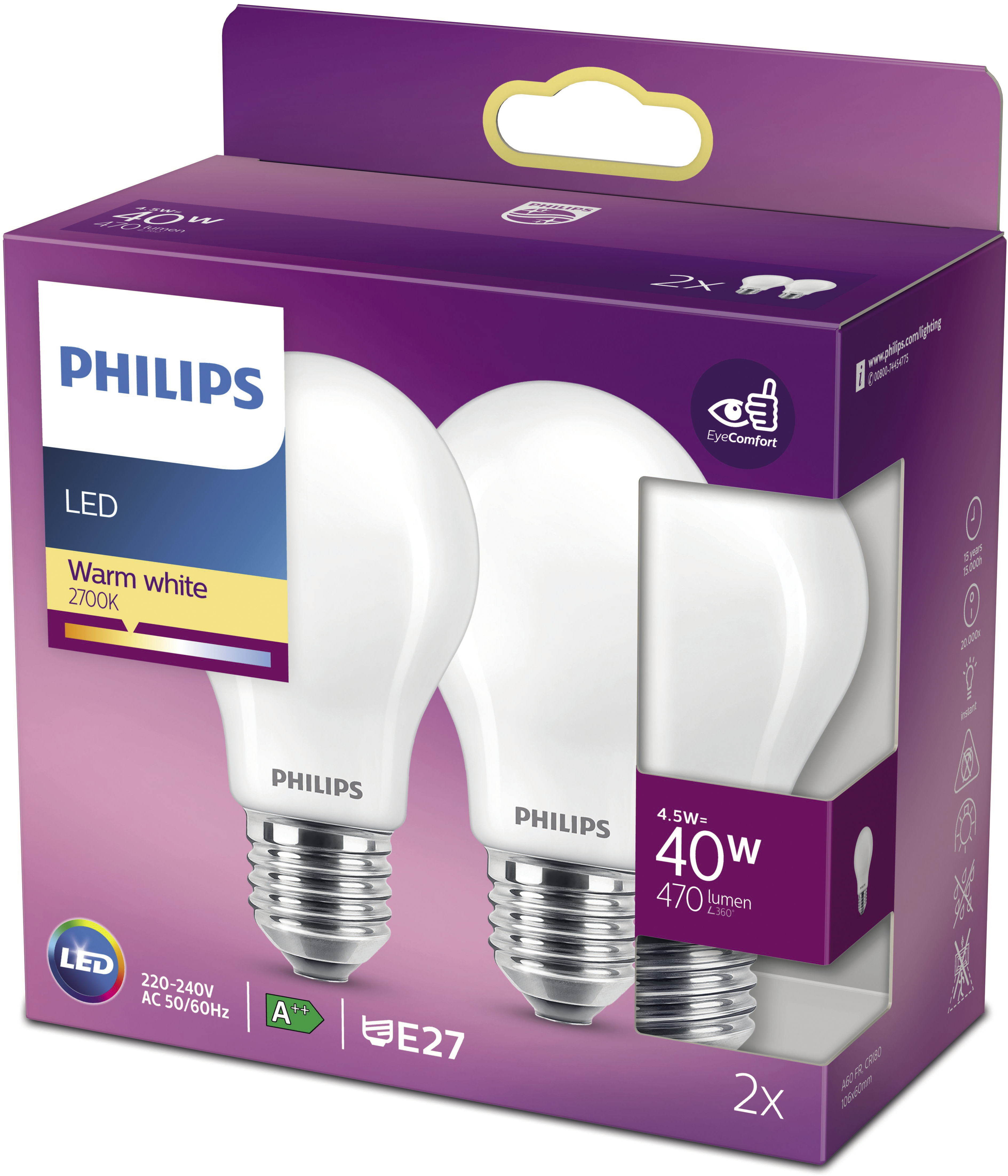 Hem & Hushåll | Köp dina varor online |Coop LED lampa 40W Päron E14 KL PHILIPS | Coop