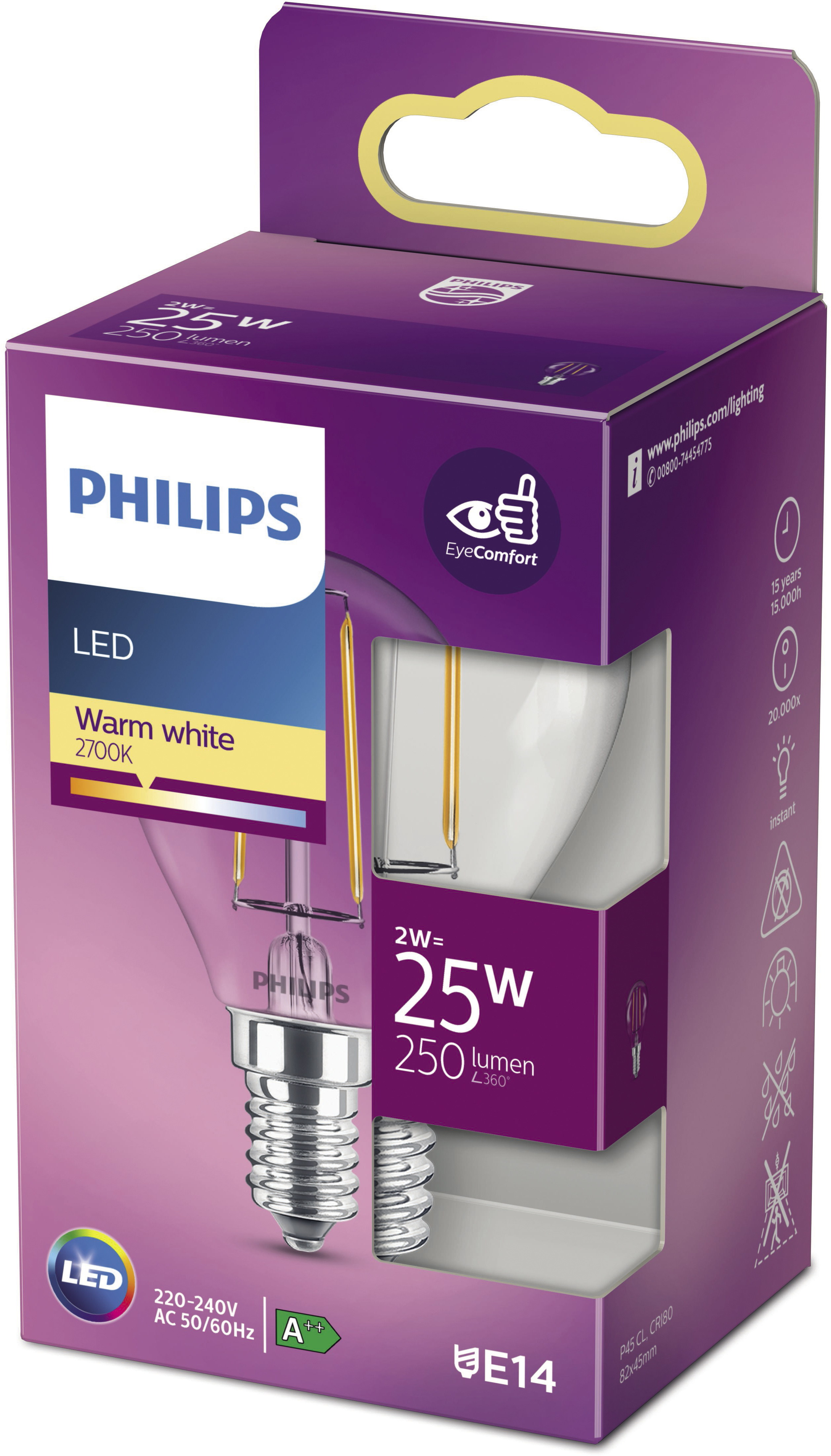 Led Lampa 25W Päron E14 Philips | Coop LED lampa 40W Päron E14 KL PHILIPS | Coop
