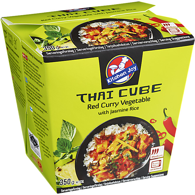 350g Kitchen Joy Thai-Cube Sweet Chili Chicken Teriyaki with Jasmine rice  frozen meal