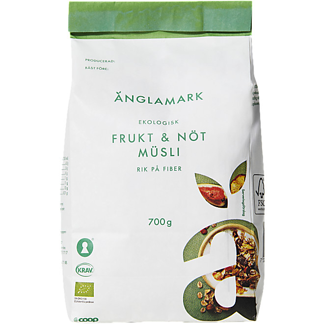 Müsli Frukt & Nötter Eko - Änglamark - Coop