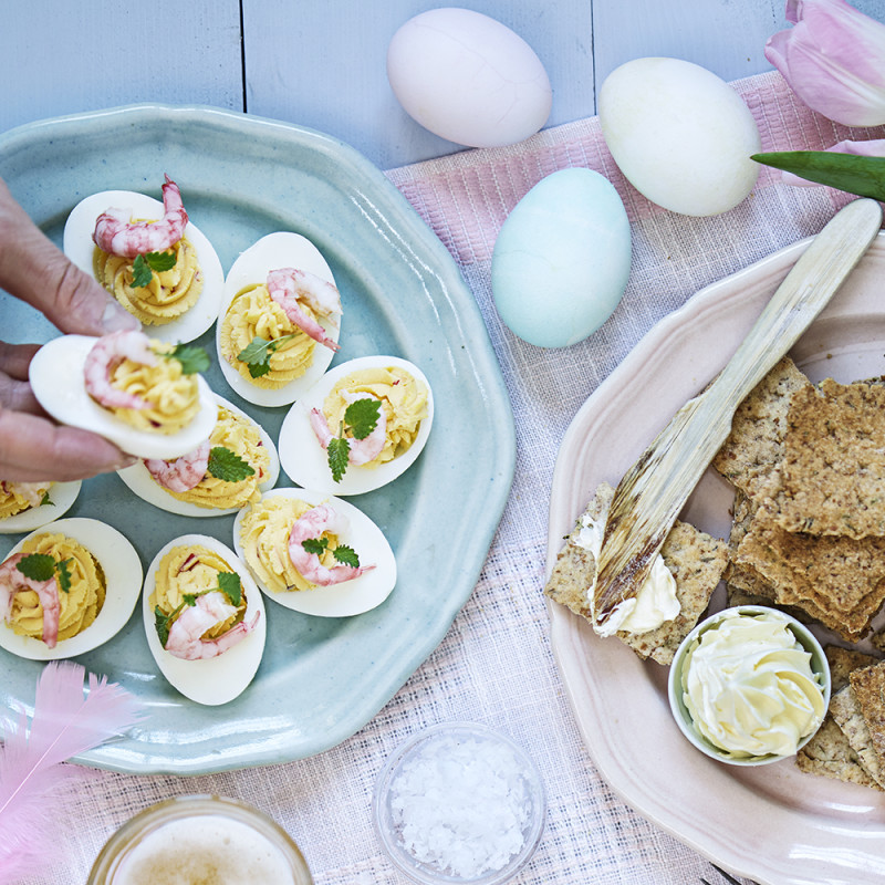 Ägghalvor med räkor - Recept - Coop