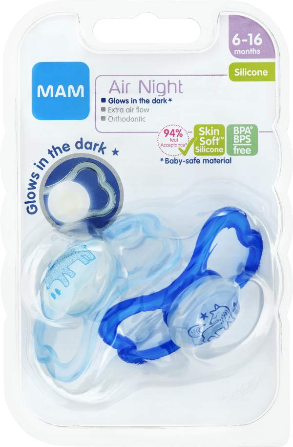 Napp Air Night 6-16 Mån Silikon 2-pack