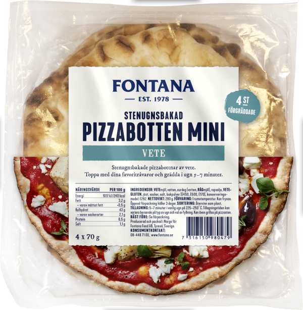 Pizzabotten Mini Vete 4-pack