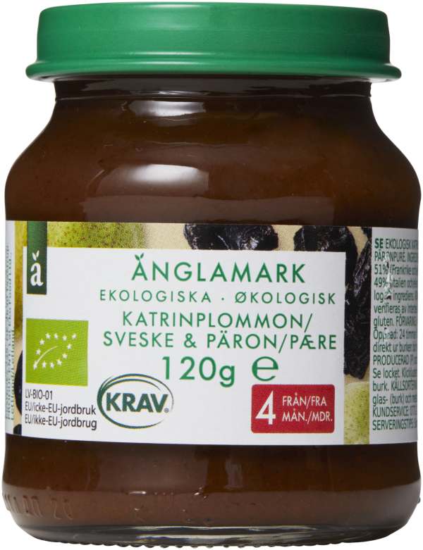Barnmat Katrinplommon & päron Eko