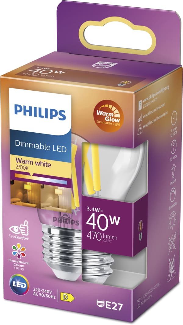 LED-lampa Klot Dimbar 40W E27